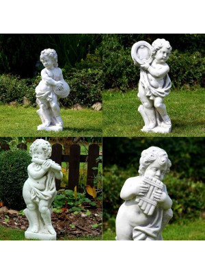 Zestaw Figur Ogrodowych - Amorki 4 Muzykantów 70cm
