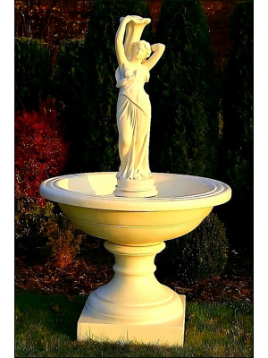 Fontanna Ogrodowa Costa Noemi F234 - 171cm w kolorze Ecrue, w jesiennym Ogrodzie