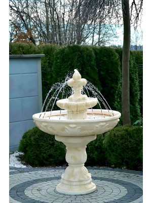 Fontanna Ogrodowa Fiore F104 - 147cm w kolorze pastello z ringiem z dyszami