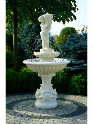 Fontanna Fresco Carello 2 F129 - 167cm w korze Ecrue, wraz z ringiem z dyszami