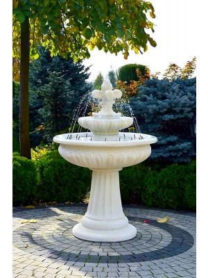 Fontanna Ogrodowa Porto 1 F048 - 138cm w kolorze Ecrue z ringiem