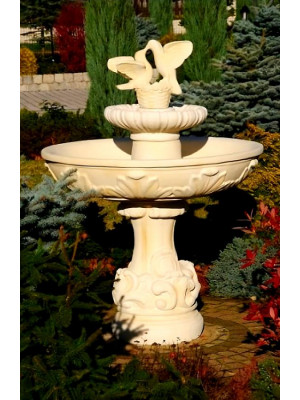 Fontanna Ogrodowa Roma z Gołąbkami F256 - 155cm w kolorze Ecrue