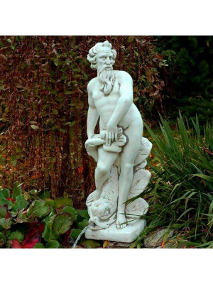 Figura Neptun Duży z Rybą 132cm