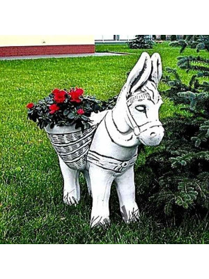 Figura Osioł z koszem - duży 87cm