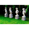 Zestaw Figur Ogrodowych - Chłopcy w Kapeluszu - 4 Pory Roku - 70cm