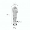 Figura Anielica z bukietem kwiatów 104cm