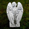 Figura Pochylony anioł z laurem 82cm