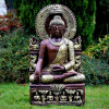 Figura Złoty Budda Phra Phuttha w Wat na tronie 94cm