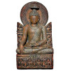 Figura Złoty Budda Phra Phuttha w Wat na tronie 94cm