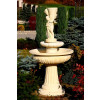 Fontanna Ogrodowa Porto Carello 2 F042 - 174cm w kolorze Ecrue w ogrodzie o jesiennych barwach