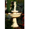 Fontanna Porto Shella 1 F056 - 164cm w ogrodzie w kolorze Ecrue