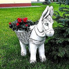 Figura Osioł z koszem - duży 87cm