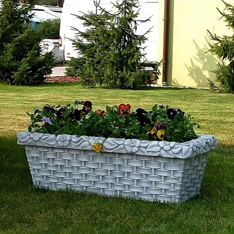 Donica Kosz - plecionka prostokątny wys: 30cm x szer: 90cm