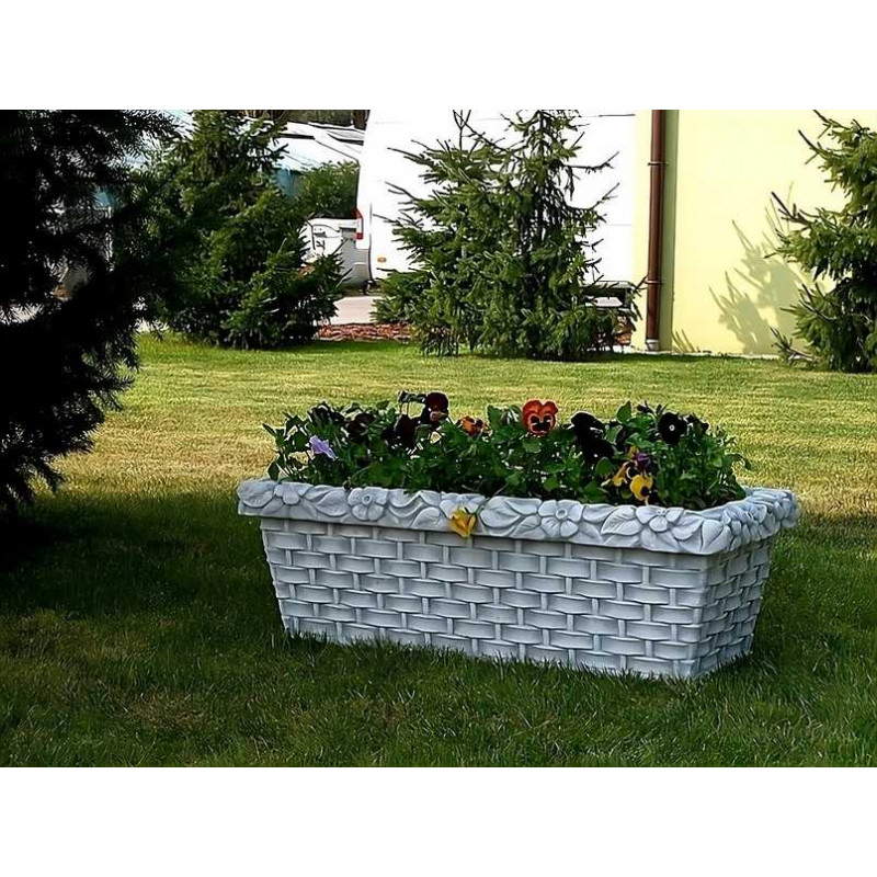 Donica Kosz - plecionka prostokątny wys: 30cm x szer: 90cm