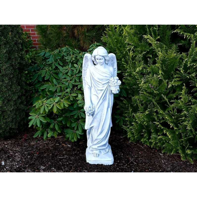 Figura Anielica z bukietem kwiatów 104cm