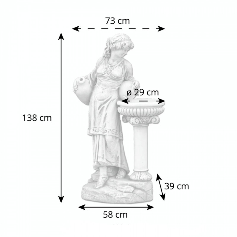 Figura Kobieta oparta o paterę 140cm