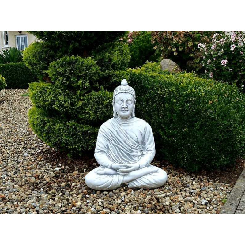 Figura Medytujący Budda w szacie 79cm