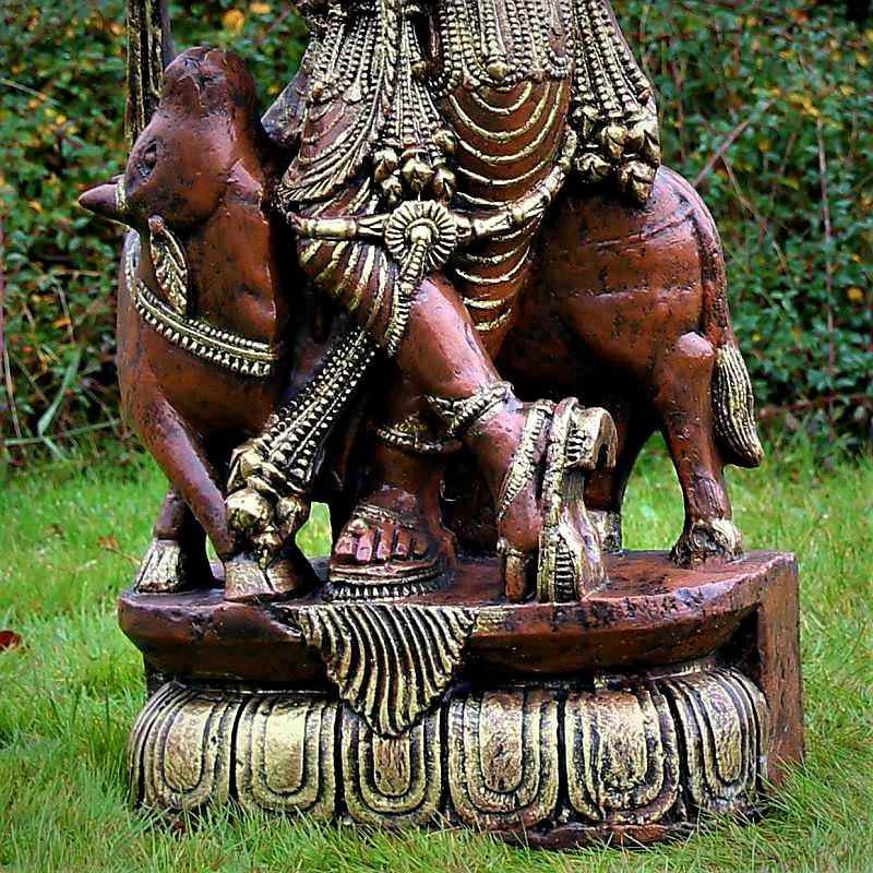 Figura Złoty Krishna grający na flecie 94cm