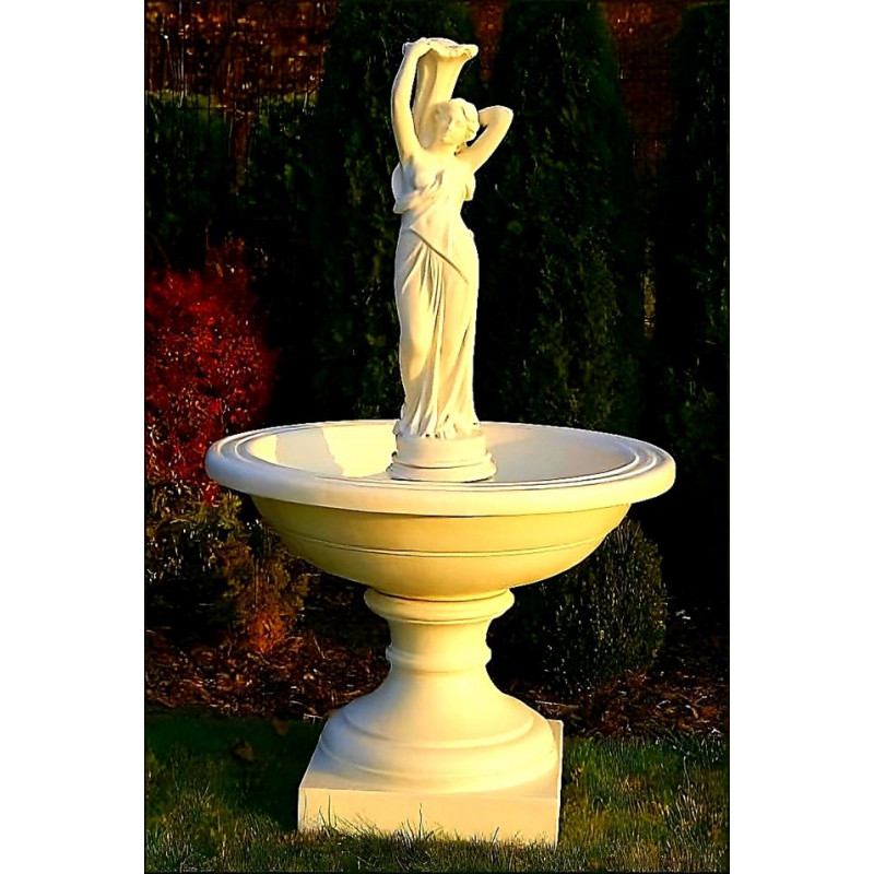 Fontanna Ogrodowa Costa Noemi F234 - 171cm w kolorze Ecrue, w jesiennym Ogrodzie