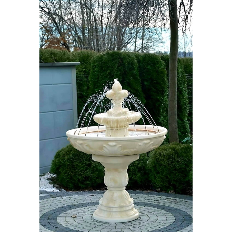 Fontanna Ogrodowa Fiore F104 - 147cm w kolorze pastello z ringiem z dyszami