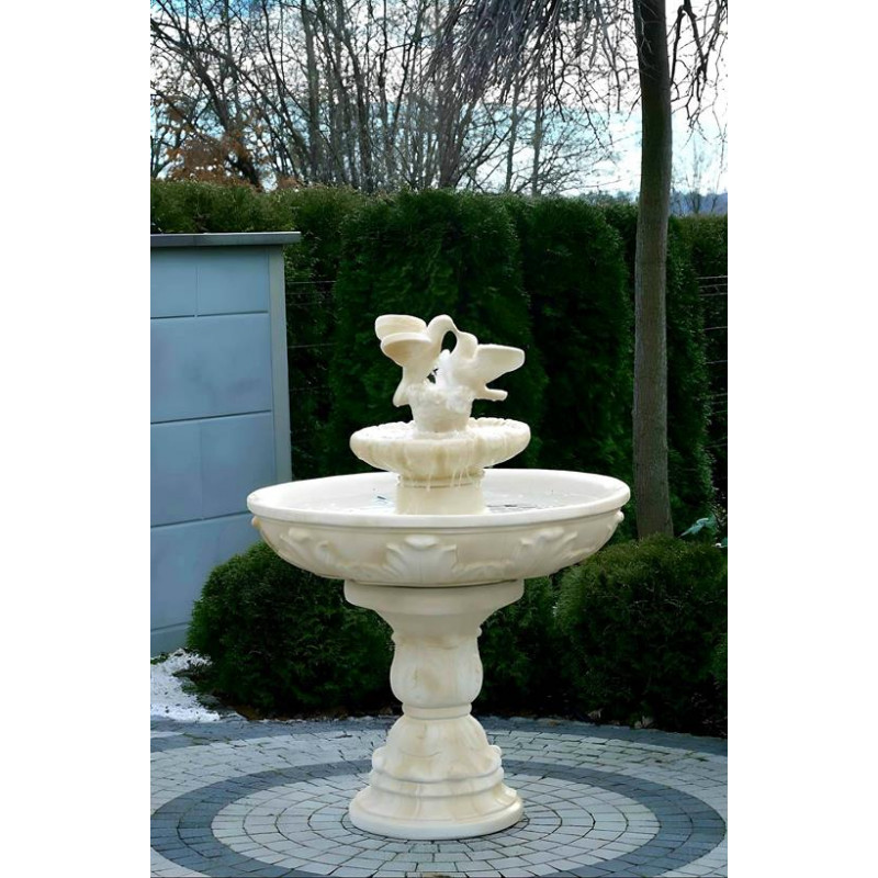 Fontanna do ogrodu Fiore z Gołąbkami F120 - 147cm w kolorze pastello