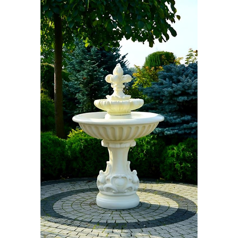Fontanna do Ogrodu Fresco 2 F130 - 146cm w otoczeniu zieleni