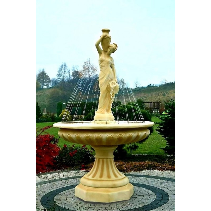Fontanna Ogrodowa Neptun Allena w kolorze Pastello wraz z ringiem