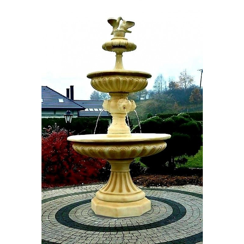 Fontanna Ogrodowa Neptun z Gołąbkami 280 cm wysokości