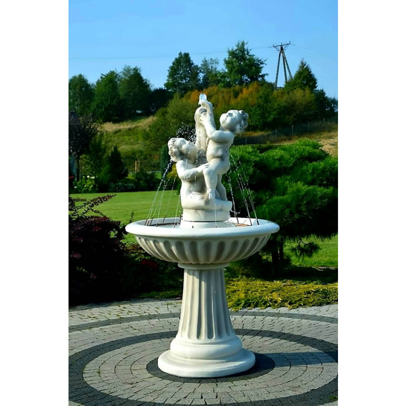 Fontanna Ogrodowa Noemi Dzieci z Rybką F018 - 161cm + ring w