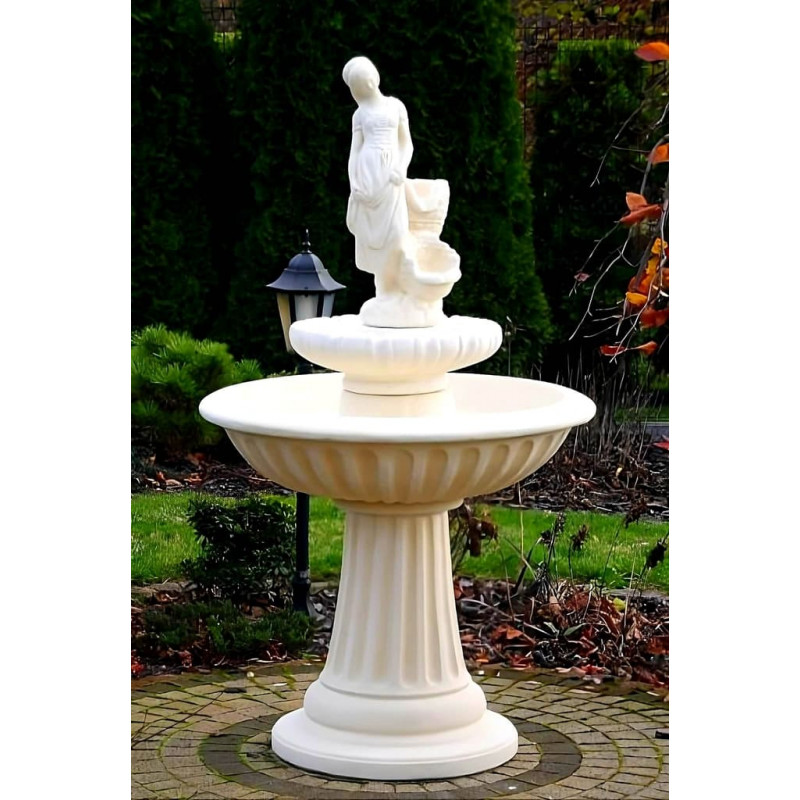 Fontanna Ogrodowa Noemi z Amandą F026 - 162cm w kolorze Ecrue