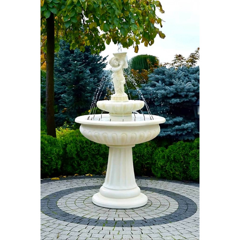 Fontanna do Ogrodu Porto z Dzieckiem F037 - 154cm z ringiem z dyszami