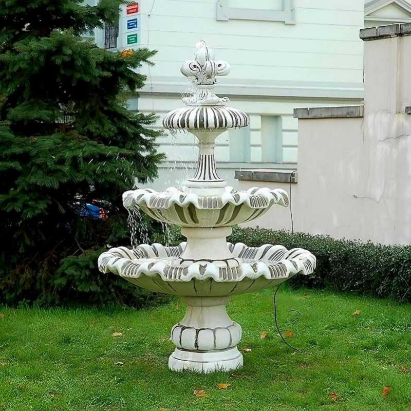 Fontanna Ogrodowa Tradycyjna Lilia na talerzu