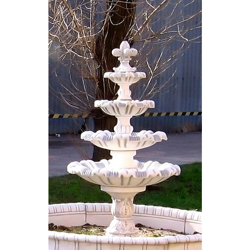 Fontanna do Ogrodu Czteropoziomowa z Lilią 1101 - 232cm