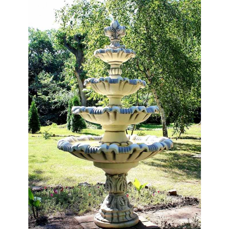 Fontanna do Ogrodu Czteropoziomowa z Lilią 1101 - 232cm