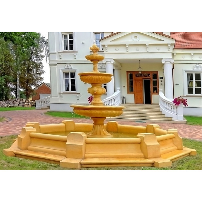 Zestaw Fontannowy z Oczkiem Clasasico i Dużą Ogrodowa Fontanną 1001 -