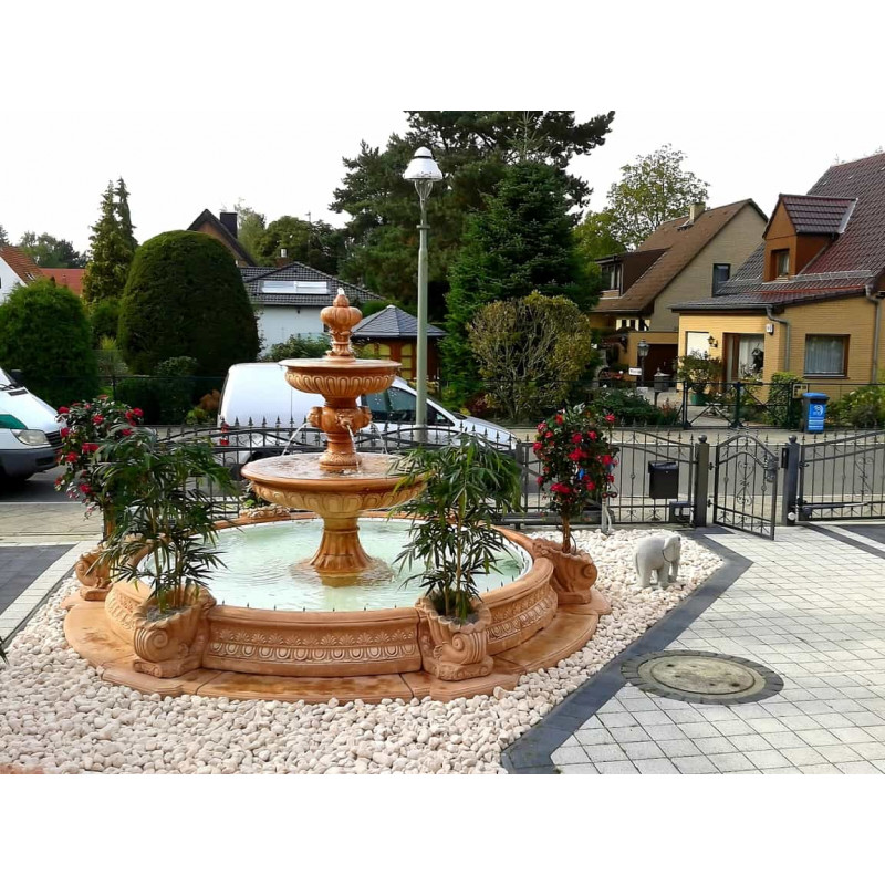 Zestaw Oczko Fontannowe Marino 445cm / 545cm + Fontanna Duża Fiore 260cm  / Ring w oczku 