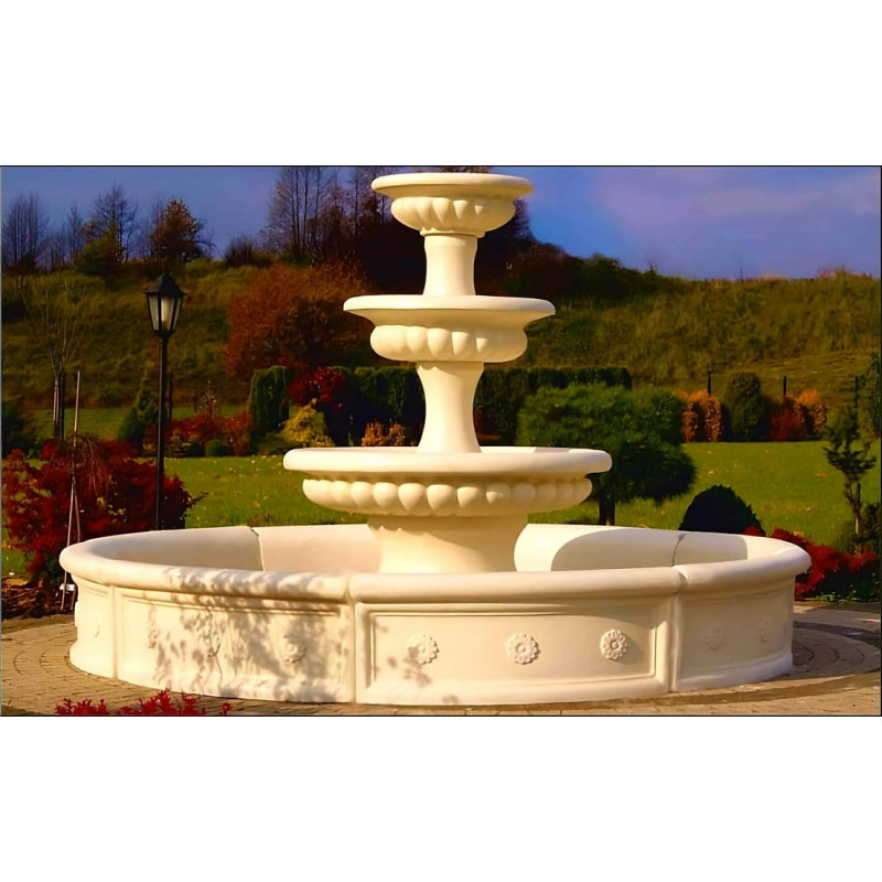 Basen fontannowy Puerto 255 cm w kolorze Ecrue