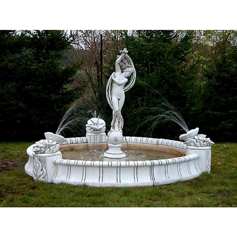 Zestaw nr. 11TR - Oczko z Natryskami + Figura fontannowa Kobieta na kuli + Akcesoria + Transport