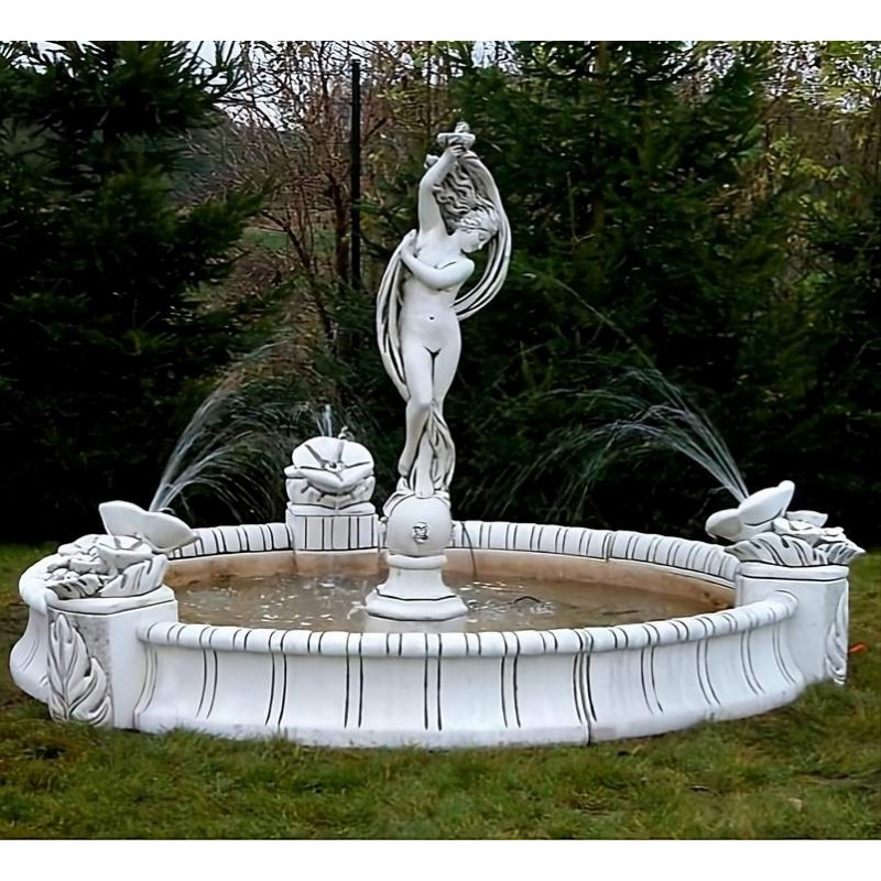 Zestaw nr. 11TR - Oczko z Natryskami + Figura fontannowa Kobieta na kuli + Akcesoria + Transport