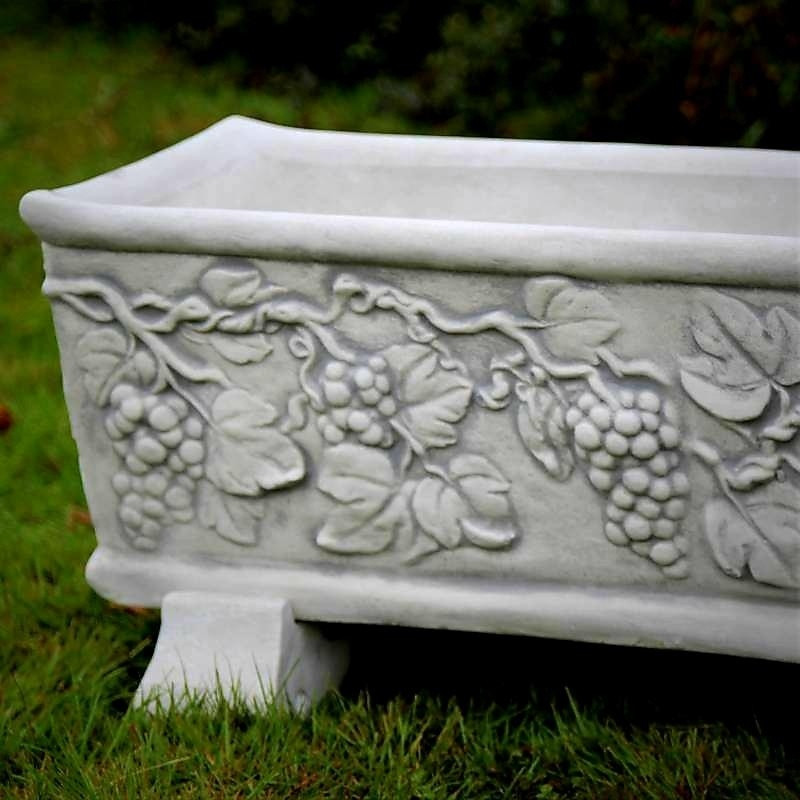 Prostokątna donica z winogronami wys: 29cm x szer: 76cm