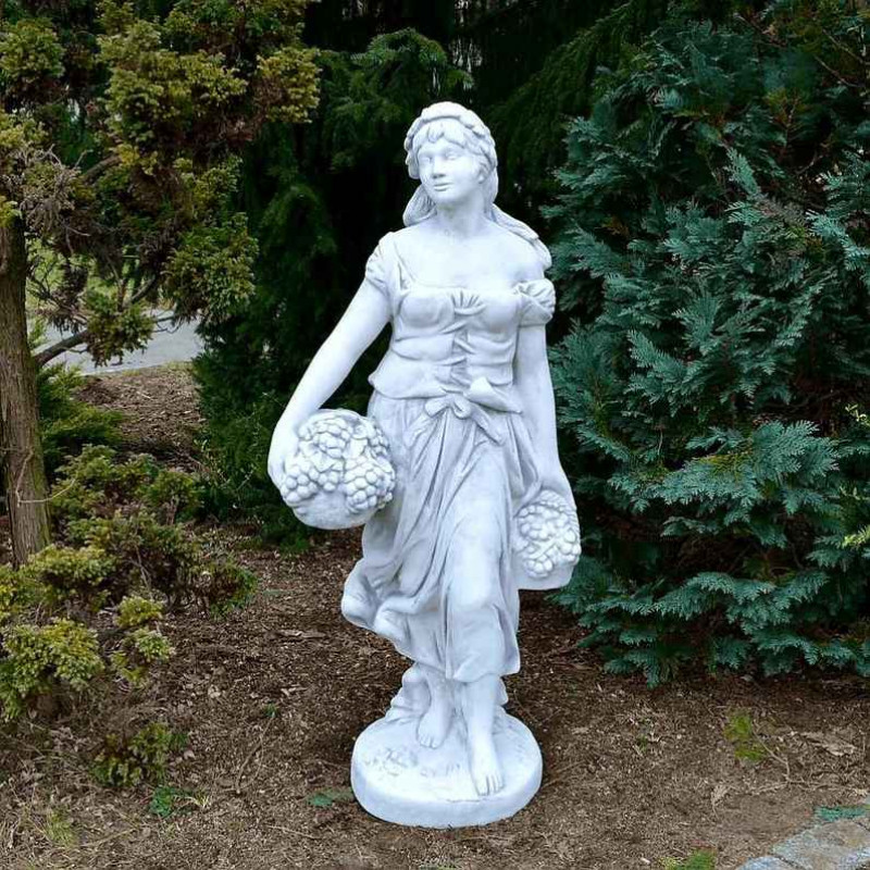 Rzeźba Kobieta z koszami winogron 153cm