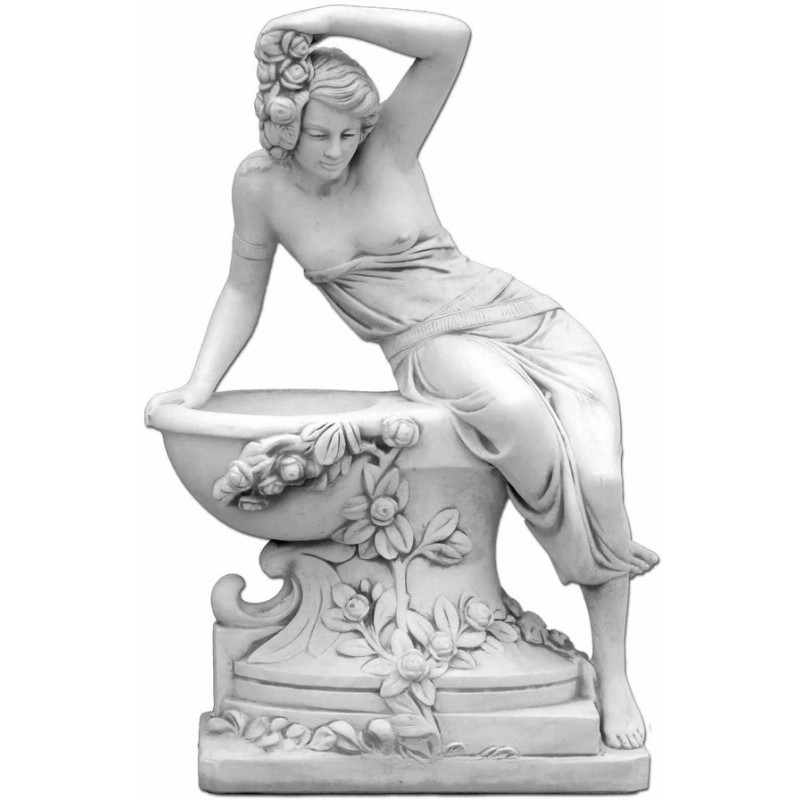 Rzeźba Siedząca Dama z Kwiatami 141cm