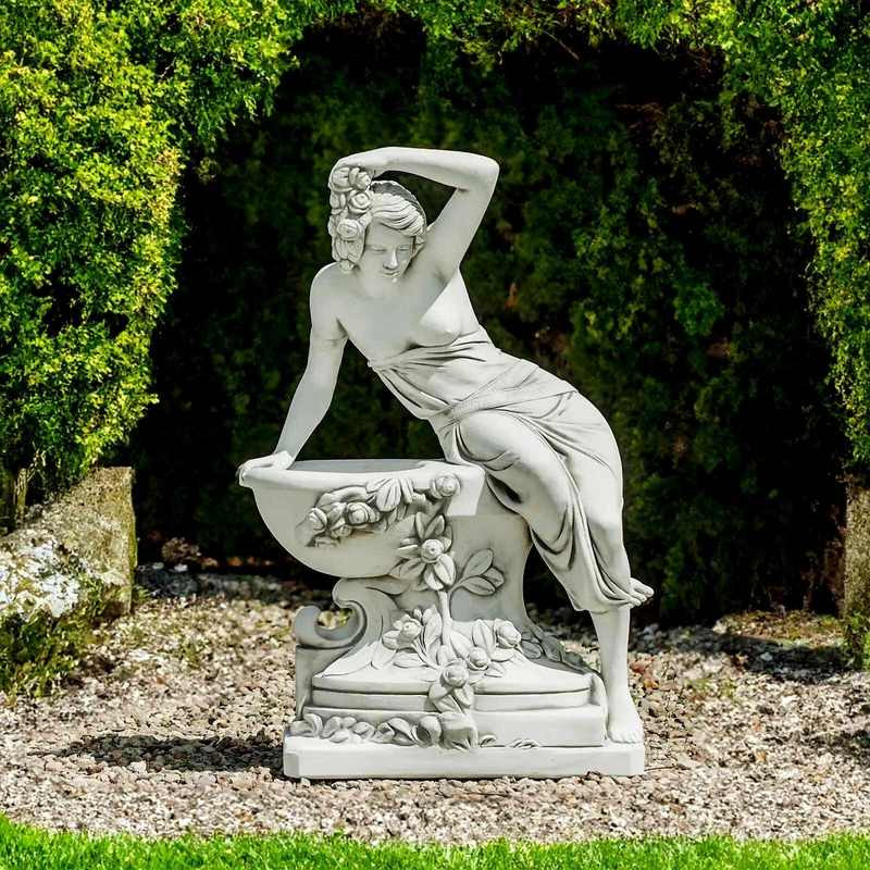 Rzeźba Siedząca Dama z Kwiatami 141cm