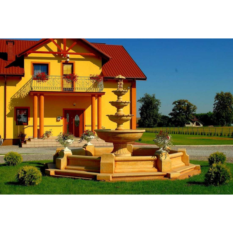 Elegancki zestaw fontannowy z Oczkiem fontannowym Classico i Fontanną Ogrodową Almeria